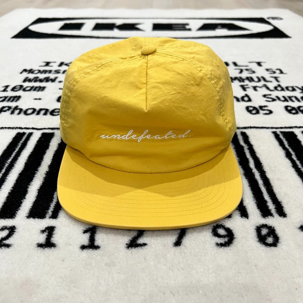 Undefeated Logo Yellow Adjustable Metal Buckle Hat